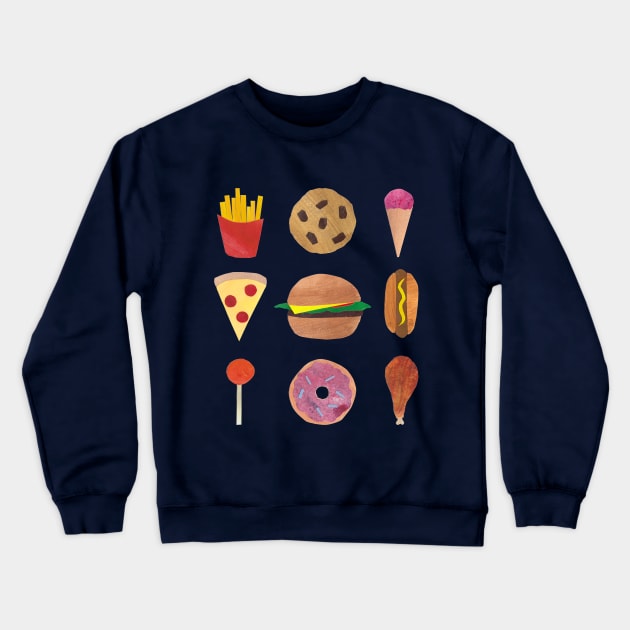 Junk Food Crewneck Sweatshirt by BenMorganIllustration